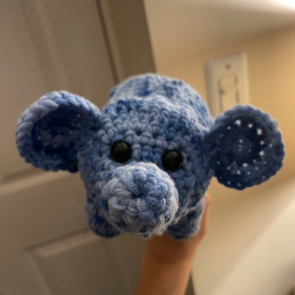 Handmade Ombré Crochet Elephant Plushie Gift/ House Decoration - Picture 2 of 12